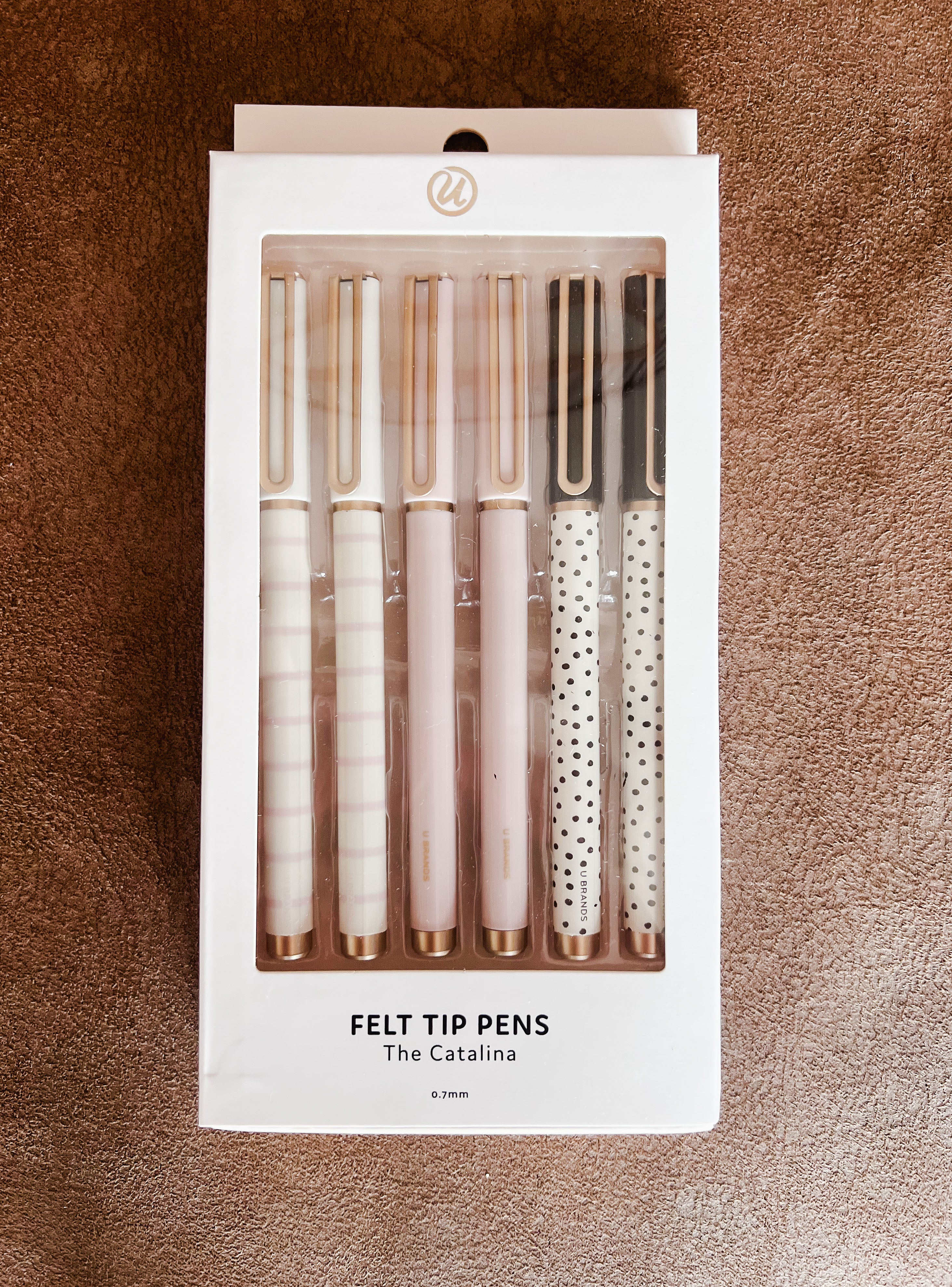 Dots and Stripes Soft Touch Catalina Felt Tip Pens - Set of 6