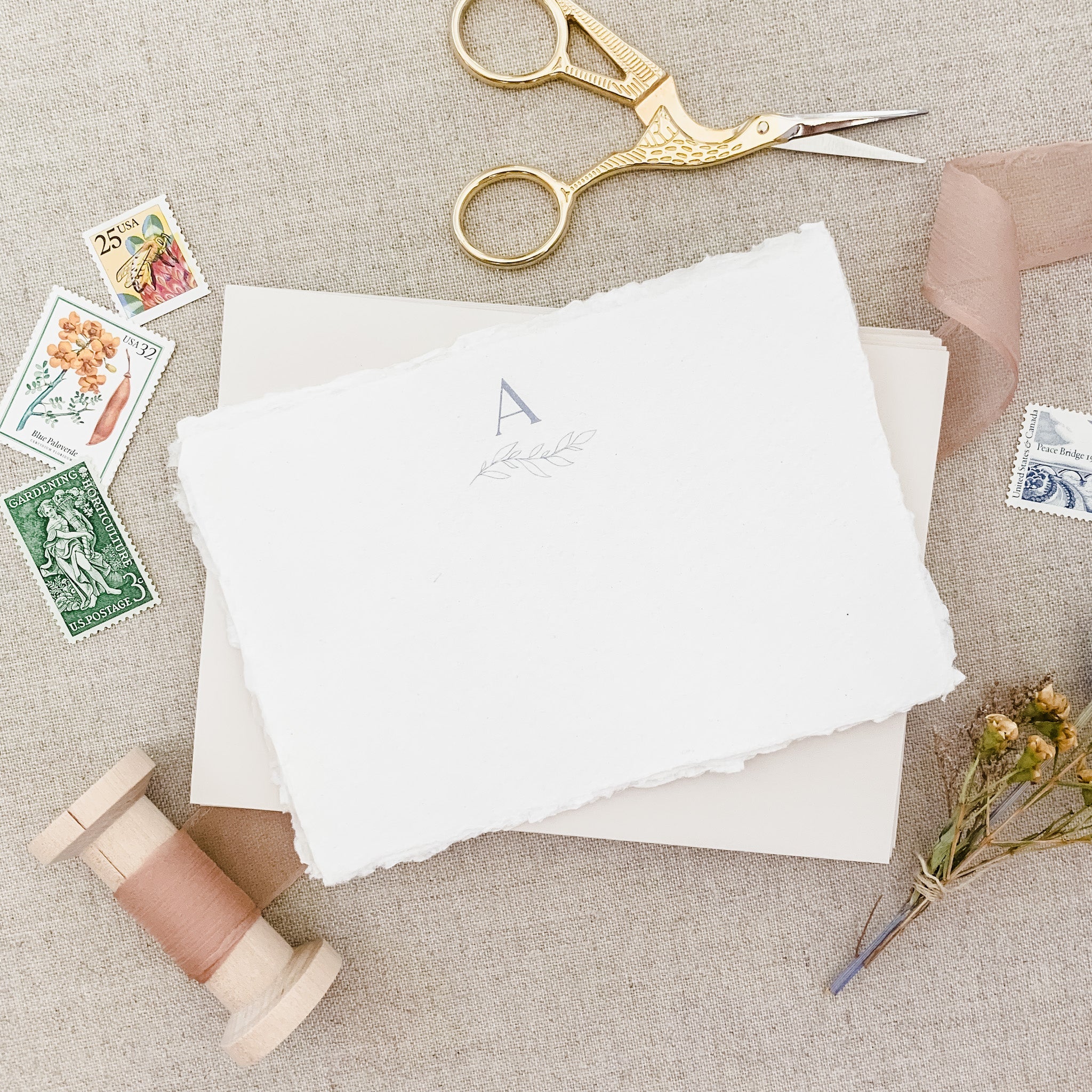 Buy Handmade Personalized Flat Printed Notecards | Jen Simpson Design, LLC