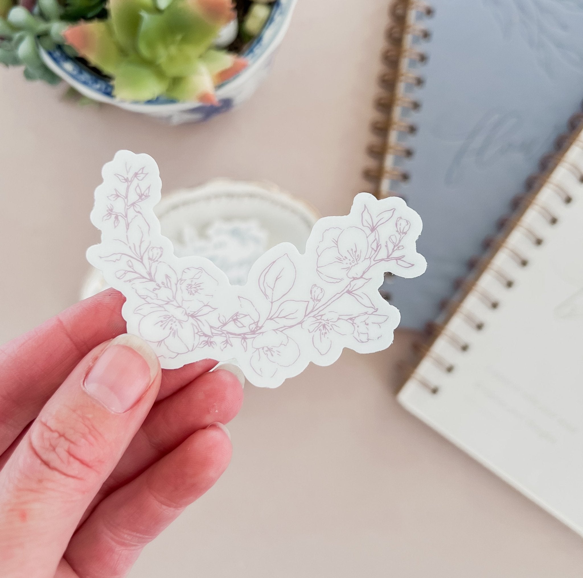Romantic Floral Crest Sticker – Jen Simpson Design, LLC