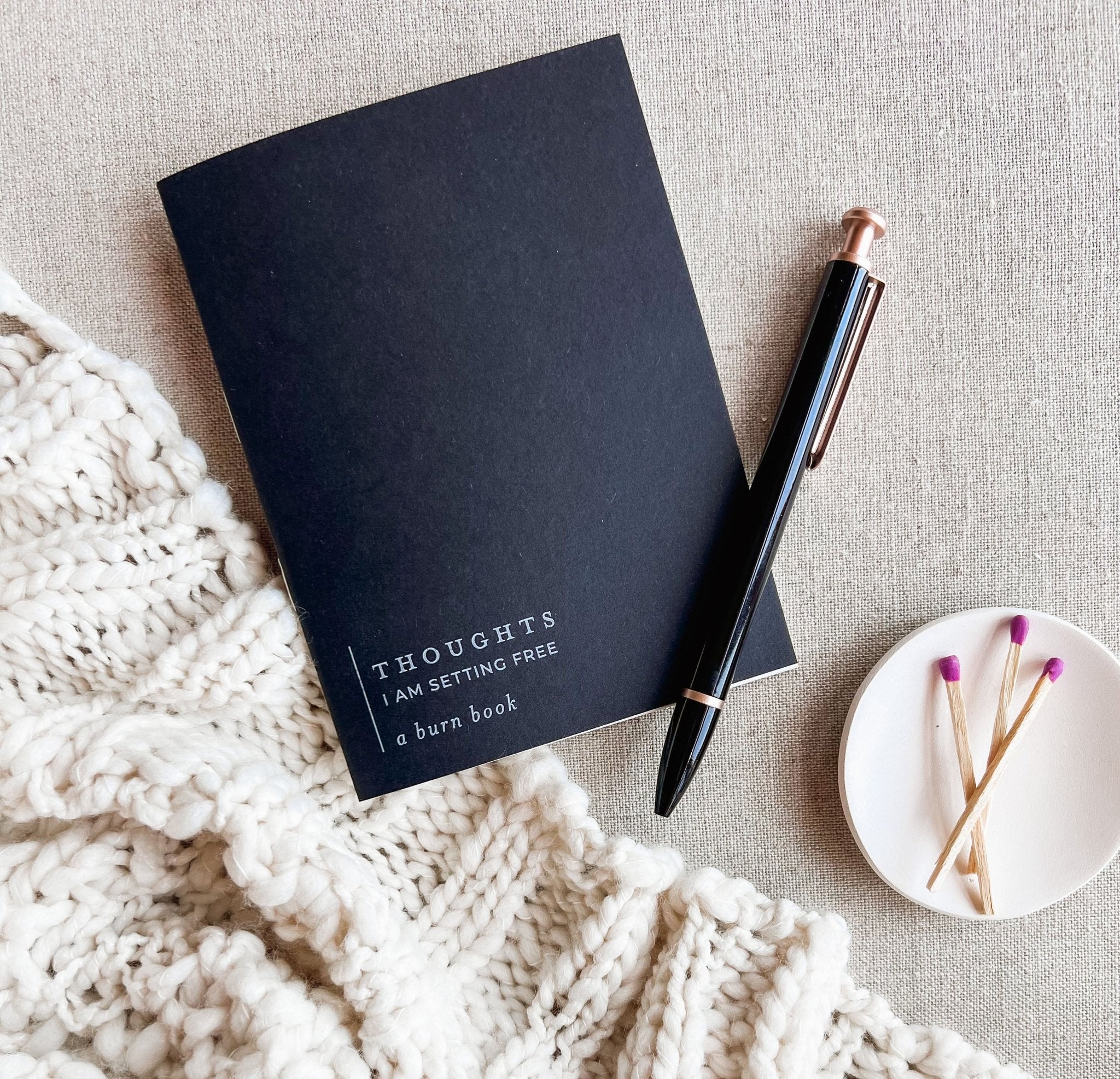 Thoughts I Am Setting Free | A burn book – Jen Simpson Design, LLC